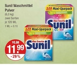 Waschmittel Pulver von Sunil im aktuellen V-Markt Prospekt für 11,99 €