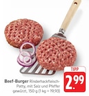 E center Neunkirchen - Beef-Burger Angebot im Prospekt Beef-Burger bei E center im Neunkirchen Prospekt für 2,99 €