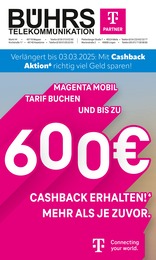 Bührs Telekommunikations GmbH & Co.KG Prospekt für Spahnharrenstätte mit 8 Seiten Bührs Telekommunikations GmbH & Co.KG Prospekt für Spahnharrenstätte: "Verlängert bis zum 03.03.2025: Mit Cashback Aktion richtig viel Geld sparen!", 8 Seiten, 02.01.2025 - 31.01.2025