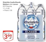 Klassik im Angebot bei GLOBUS in Oberhausen Klassik Angebote von Rheinfels Quelle bei GLOBUS Oberhausen für 3,99 €