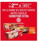 Le 2ème à -30% sur la gamme des biscuits génoise nappés chocolat Carrefour Extra - Carrefour Extra dans le catalogue Supermarchés Match