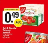 Tomaten passiert im Angebot bei WEZ in Bad Oeynhausen Tomaten passiert Angebote von Gut & Günstig bei WEZ Bad Oeynhausen für 0,49 €