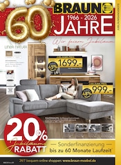Aktueller BRAUN Möbel-Center Möbel & Einrichtung Prospekt in Geislingen und Umgebung, "Wir feiern Jubiläum!" mit 20 Seiten, 05.01.2026 - 31.01.2026