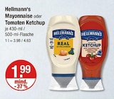 Mayonnaise oder Tomaten Ketchup von Hellmann's im aktuellen V-Markt Prospekt