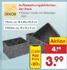 Netto Marken-Discount Hattingen - Aufbewahrungskörbchen, 3er Pack Angebot im Prospekt Aufbewahrungskörbchen, 3er Pack bei Netto Marken-Discount im Hattingen Prospekt für 3,99 €