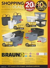 Aktueller BRAUN Möbel-Center Prospekt mit Aufbewahrungsbox, "BRAUN SHOPPING WEEK", Seite 20