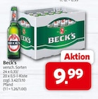 Markant Nordwest Saterland - Beck's Angebot im Prospekt Beck's bei Markant Nordwest im Saterland Prospekt für 9,99 €