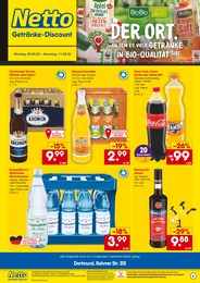 Discounter Prospekt von Netto Marken-Discount Dortmund Netto Marken-Discount Prospekt: "DER ORT, AN DEM ES VIELE GETRÄNKE IN BIO-QUALITÄT GIBT.", 2 Seiten, 06.02.2023 - 11.02.2023