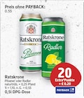 Pilsener von Ratskrone für 0,55 € bei E center im Angebot Pilsener von Ratskrone im aktuellen E center Prospekt