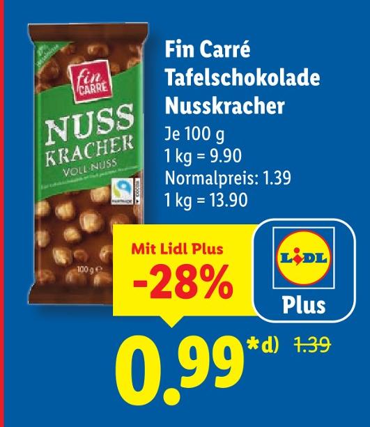 Tafelschokolade Nusskracher