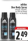 Deo Body Spray Angebote von adidas bei E center Aachen für 2,49 €