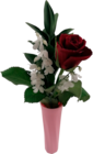 3 BRINS DE MUGUET + 1 ROSE EN VASE - SANS MARQUE en promo chez Auchan Hypermarché Bordeaux à 3,49 €