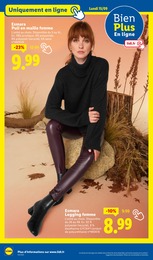 Prix et réduction Pull Femme dans le prospectus Lidl en cours Offre Pull Femme dans le catalogue Lidl du moment à la page 56