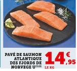 Pavé de saumon Atlantique des fjords de Norvège - U - Super U à Bourges Pavé de saumon Atlantique des fjords de Norvège - U en promo chez Super U Bourges à 14,95 €