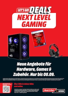 Aktueller MediaMarkt Saturn Prospekt für Altenstadt, Neu-Ulm und Ungebung, Seite zum blättern MediaMarkt Saturn Prospekt LET'S GO! DEALS - NEXT LEVEL GAMING mit Seite in Altenstadt, Neu-Ulm und Umgebung