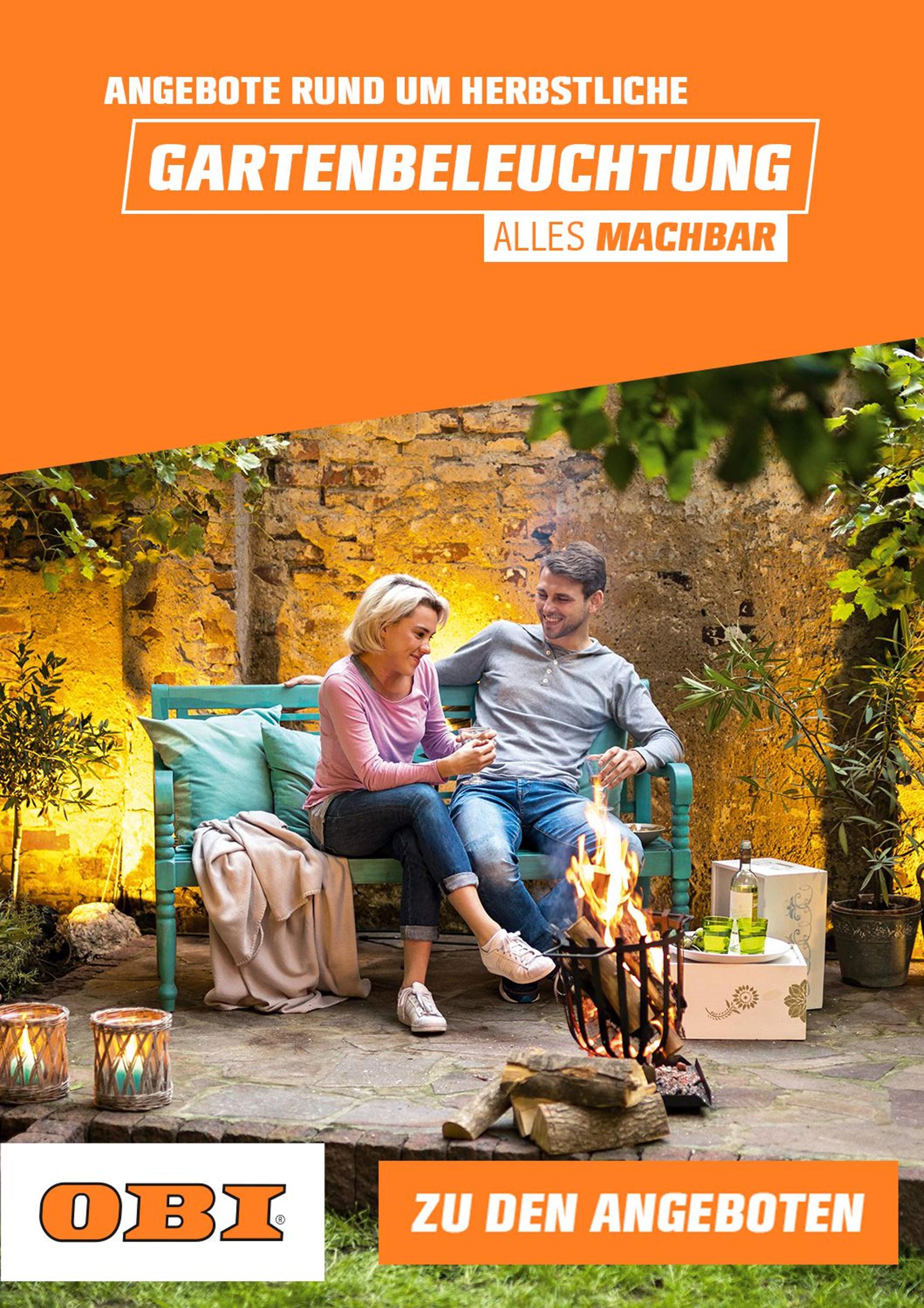 OBI Prospekt für Quedlinburg mit 1 Seite OBI Prospekt für Quedlinburg: "GARTENBELEUCHTUNG", 1 Seite, 01.09.2021 - 30.09.2021