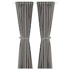 Aktuelles 2 Gardinen + Raffhalter mit Gardinenband/dunkelgrau Angebot bei IKEA in Hannover ab 29,99 €