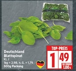 Blattspinat für 1,49 € bei EDEKA im Angebot Blattspinat im aktuellen EDEKA Prospekt