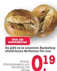 Ofenfrische Brötchen Angebote bei E center Wiesbaden für 0,19 €