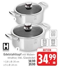 Edelstahltopf mit Wabenstruktur Angebote von Hensslers bei EDEKA Bensheim für 34,99 €