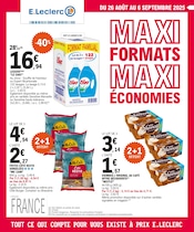 Catalogue Supermarchés E.Leclerc en cours à Sourdeval et alentours, "MAXI FORMATS MAXI ÉCONOMIES", 40 pages, 26/08/2025 - 06/09/2025