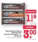 Sport Protein Bar Schoko-Brownie Angebote von Max Balance bei E center Karlsruhe für 1,19 €
