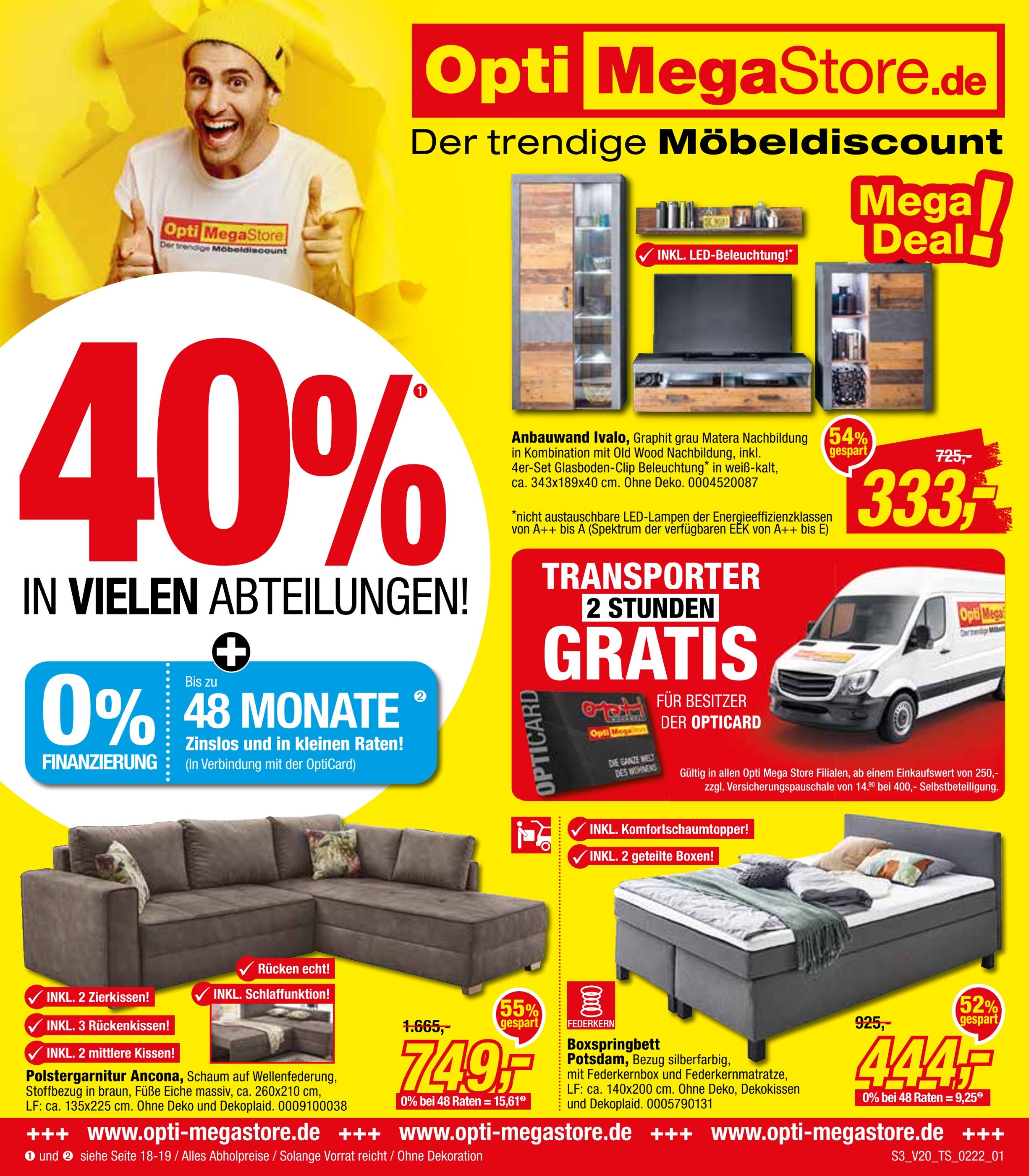 Opti-Megastore Prospekt für Eisenach mit 20 Seiten Opti-Megastore Prospekt für Eisenach: "40% IN VIELEN ABTEILUNGEN!", 20 Seiten, 21.01.2022 - 12.02.2022