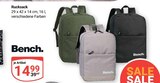 Rucksack Angebote von Bench bei GLOBUS Plauen für 14,99 €