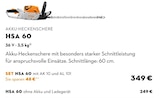 Akku-Heckenschere HSA 60 bei STIHL im Maintal Prospekt für 249,00 €