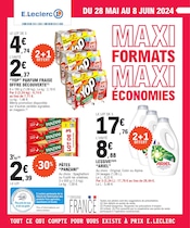 Catalogue Supermarchés E.Leclerc en cours à Trévenans et alentours, "Maxi formats, maxi économies", 45 pages, 28/05/2024 - 08/06/2024