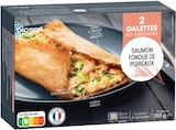 Promo 2 galettes au sarrasin saumon - fondue de poireaux à 4,25 € dans le catalogue Picard à Esbly