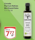 Premium Natives Bio Olivenöl Extra Angebote von Corovita bei GLOBUS Halle für 7,77 €