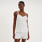 La Halle Toulouse - Promo Ensemble pyjama short et débardeur ecru femme Promo Ensemble pyjama short et débardeur ecru femme à 12,99 € dans le catalogue La Halle à Toulouse