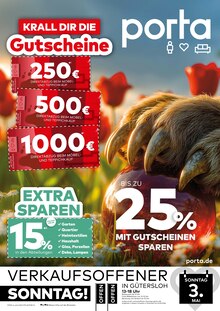 porta Möbel Prospekt KRALL DIR DIE GUTSCHEINE mit 4 Seiten