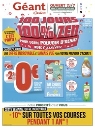 Catalogue Géant Casino à La Valentine, avec 32 pages Prospectus Géant Casino à La Valentine, "100 jours 100% zen", 32 pages, 19/09/2022 - 02/10/2022