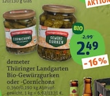 Bio-Gewürzgurken Angebote von demeter Thüringer Landgarten bei tegut Stuttgart für 2,49 €