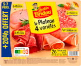 LE PLATEAU 4 VARIÉTÉS DE CHARCUTERIES JUSTIN BRIDOU - JUSTIN BRIDOU dans le catalogue Auchan Hypermarché