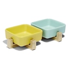Gamelle double pour chien céramique et bambou (2 modèles) - Gifi à Valence Gamelle double pour chien céramique et bambou (2 modèles) en promo chez Gifi Valence à 14,99 €