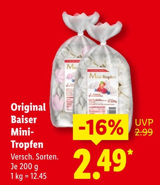 Original Baiser Mini-Tropfen