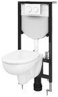 Pack bati WC suspendu "Tapia" coloris blanc en promo chez Brico Dépôt Montélimar à 119,00 €