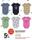 Body unitaire manches courtes licence bébé - DISNEY BABY dans le catalogue E.Leclerc