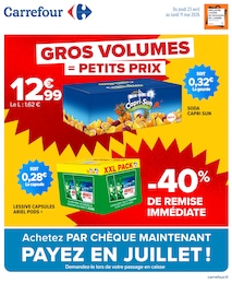 Prospectus Carrefour à Neuilly-sur-Seine "GROS VOLUMES = PETITS PRIX", 30 pages, 23/04/2026 - 11/05/2026