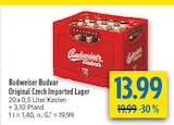 Original Czech Imported Lager Angebote von Budweiser Budvar bei diska Chemnitz für 13,99 €