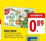 Rahm-Spinat von GUT&GÜNSTIG im aktuellen EDEKA Prospekt für 0,89 €