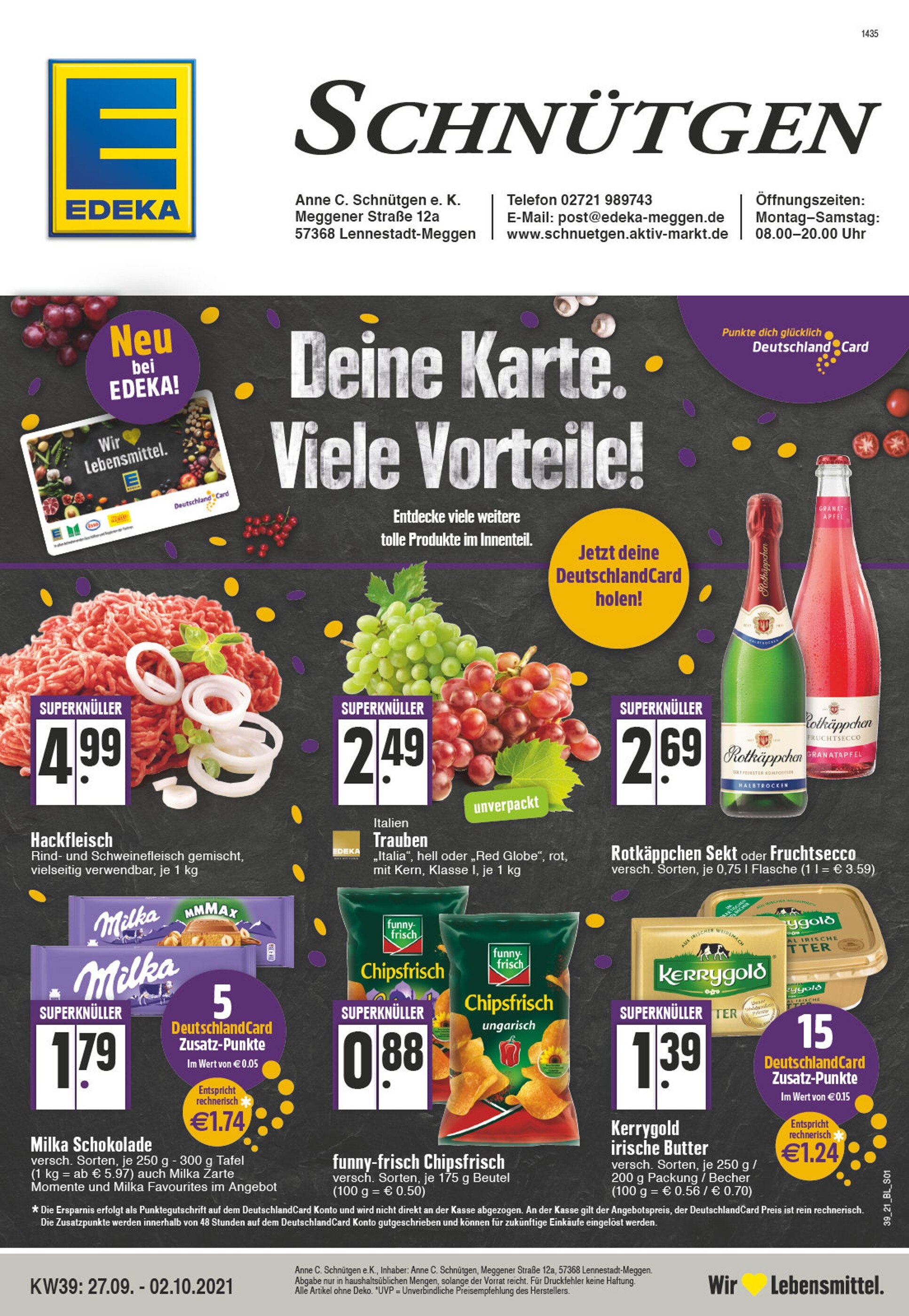 EDEKA Prospekt für Finnentrop mit 32 Seiten EDEKA Prospekt für Finnentrop: "Aktuelle Angebote", 32 Seiten, 27.09.2021 - 02.10.2021
