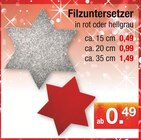 Aktuelle Filz Angebote bei Zimmermann in Bremen Aktuelles Filzuntersetzer Angebot bei Zimmermann in Bremen ab 0,49 €
