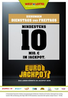 Gesellschaftsspiele im Westlotto Prospekt "Diesen Freitag rd. 63 Mio. €" mit 3 Seiten (Solingen (Klingenstadt))