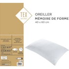 Oreiller "Mémoire de forme" - TEX HOME en promo chez Carrefour Béziers à 12,99 €