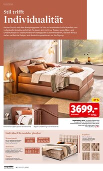 Boxspringbett im aktuellen Segmüller Prospekt (Frankfurt (Main)) Boxspringbett im Segmüller Prospekt "Zum Glück gibt’s Segmüller - Schlafen Spezial" mit 22 Seiten (Frankfurt (Main))