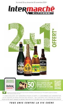 Catalogue Intermarché Express de la semaine "2 + 1 OFFERT" avec 1 pages, valide du 18/11/2025 au 30/11/2025 pour Villeurbanne et alentours Prospectus Intermarché Express de la semaine "2 + 1 OFFERT" avec 1 pages, valide du 18/11/2025 au 30/11/2025 pour Villeurbanne et alentours